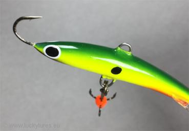 Balance Jig Hopeakala, Farbe: Rainbow Fish Black Dot UV 58, 15 Gramm, Länge: 6,5 cm von The Finnish Lure Company (Jarmo Rapala)